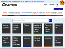 Tablet Screenshot of camden.gov.uk
